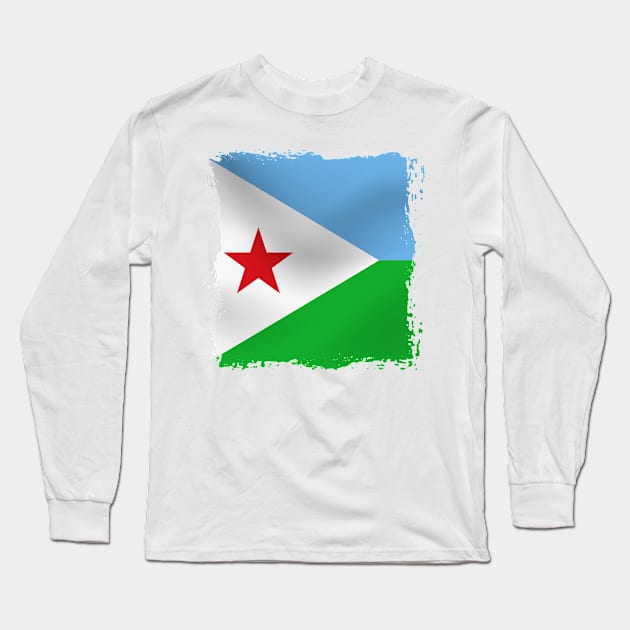 Djibouti Artwork Long Sleeve T-Shirt by SASTRAVILA